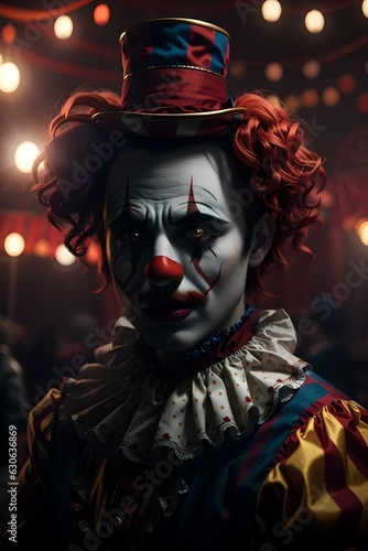 creepy clown in a circus