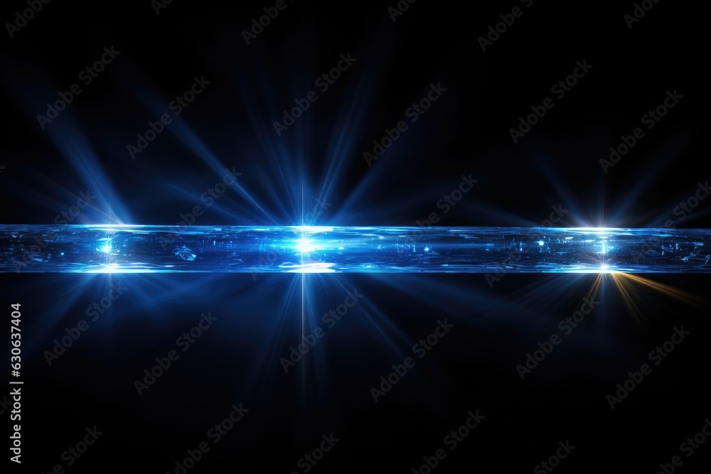 Abstract Lens flare light effects on black black background for design. Generative AI Abstract Lens flare light effects on black black background for design. Generative AI