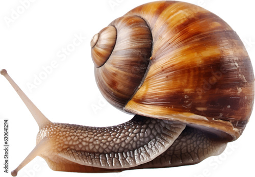 snail on a white background