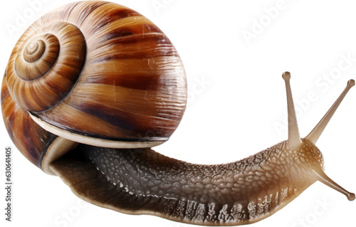 snail on a white background
