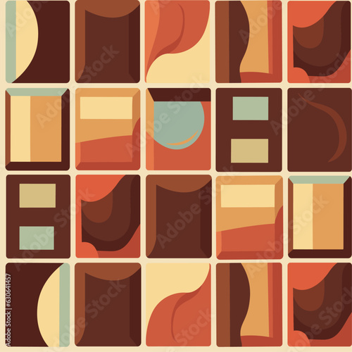 Seamless pattern of chocolate bars. Background.