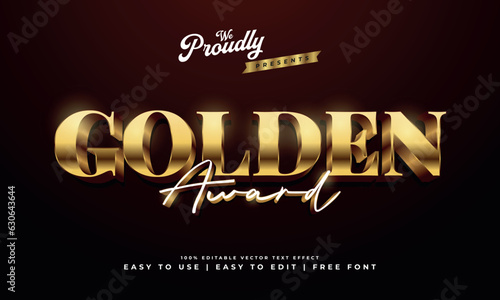 luxury glossy glowing shiny golden editable vector text effect