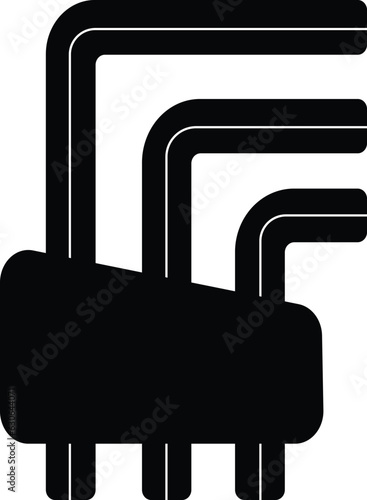 Bilde på lerret Allen keys icon
