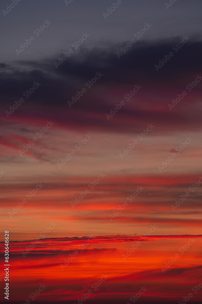 Amazing sunrise photo. Beautiful view of an orange sky during sunrise. Nature landscape photo.