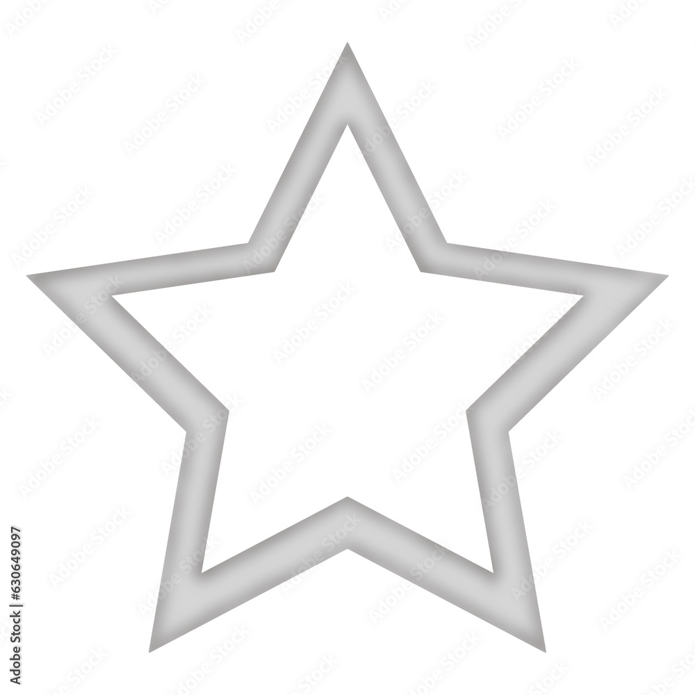 Silver Star-Shaped Photo Frame Isolated on White Silver Star-Shaped Photo Frame Isolated on White