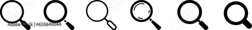 Magnifying glass icon. Zoom icon. Search icon symbol. Magnifier sign. loupe sign - stock vector. 