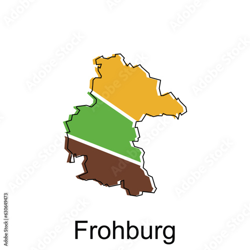 vector map of Frohburg modern outline  High detailed vector illustration Design Template