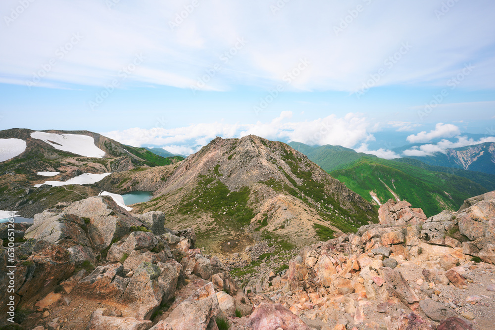 白山 御前峰から見た剣ヶ峰 白山 御前峰から見た剣ヶ峰