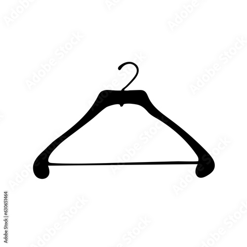 Clothes hanger black line icon. Trempel badge. Trendy flat isolated outline symbol, sign used for: Vector EPS 10