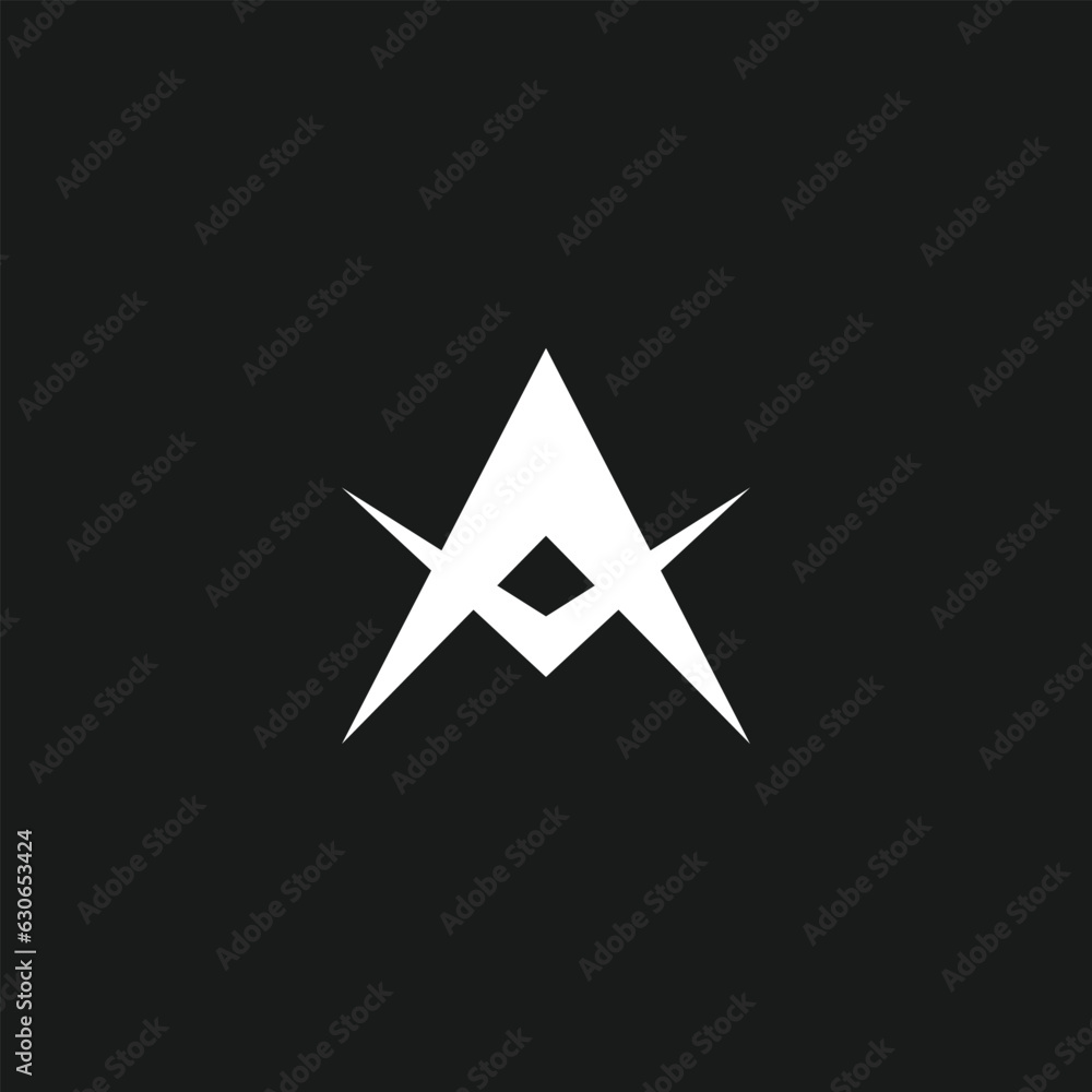 Obraz premium black and white VA Logo