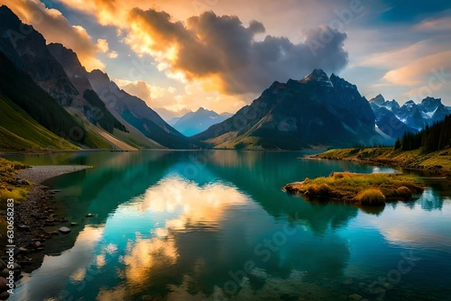 lake in the mountains