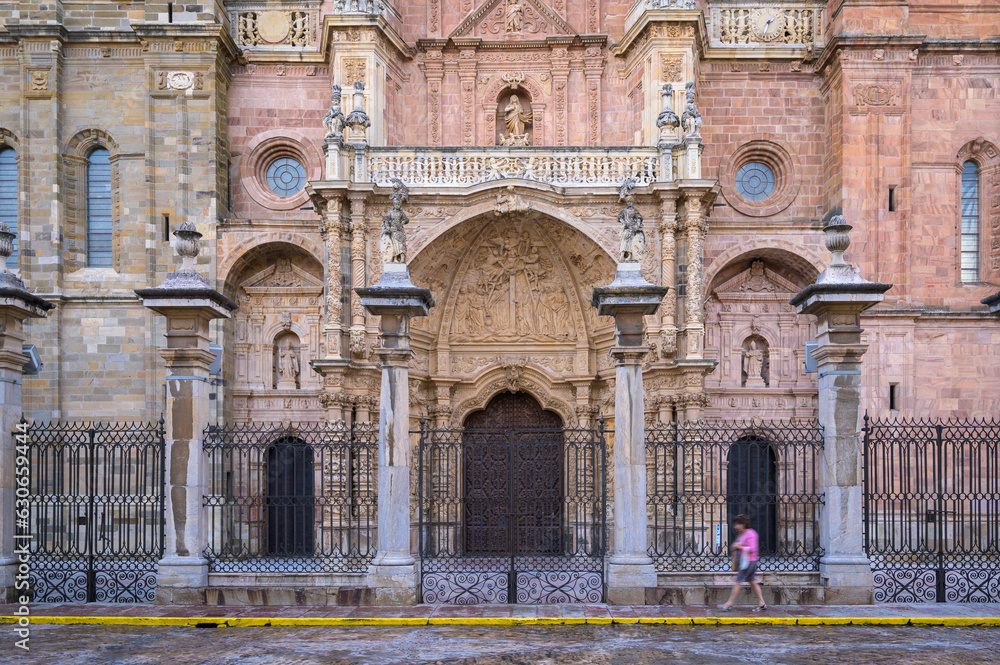 Entrance to the Cathedral of Astorga, Spain.