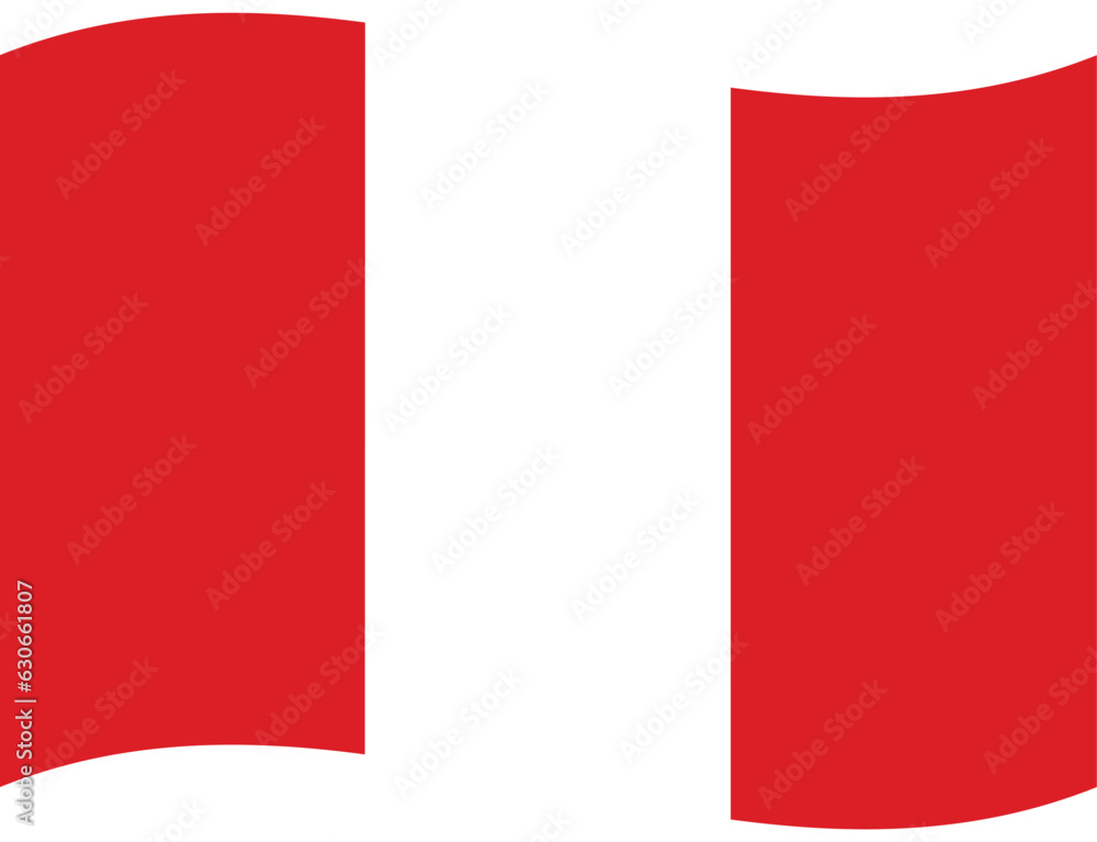 Flag of Peru. Peru flag. Peru flag wave