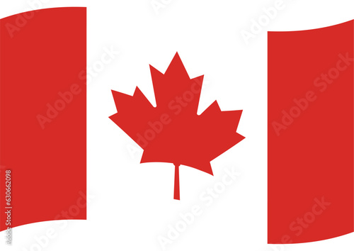 Flag of Canada. Canadian flag. Canada flag wave