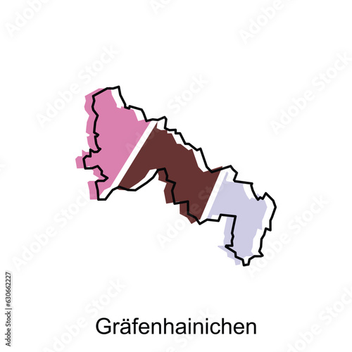 map of Grafenhainichen modern outline, High detailed vector illustration Design Template, suitable for your company photo