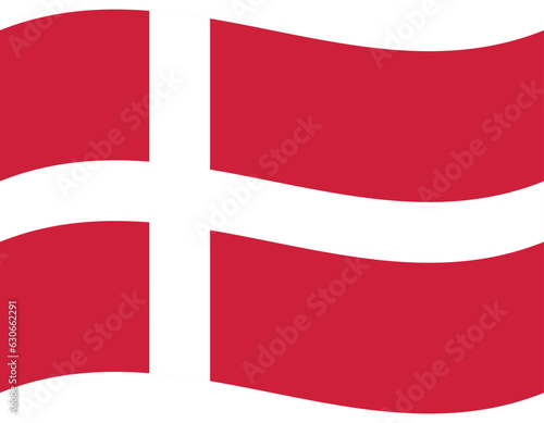 Flag of Denmark. Danish Flag. Denmark flag wave