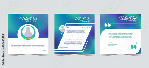 Customer feedback or client review social media post template