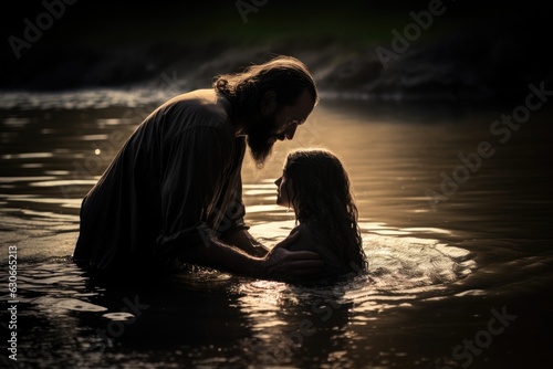 Tablou canvas River Baptism
