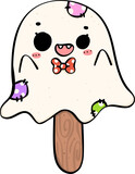 Cute Vibrant Festive Ice Cream Halloween Costume Doodle Hand drawing Fantasy Delight