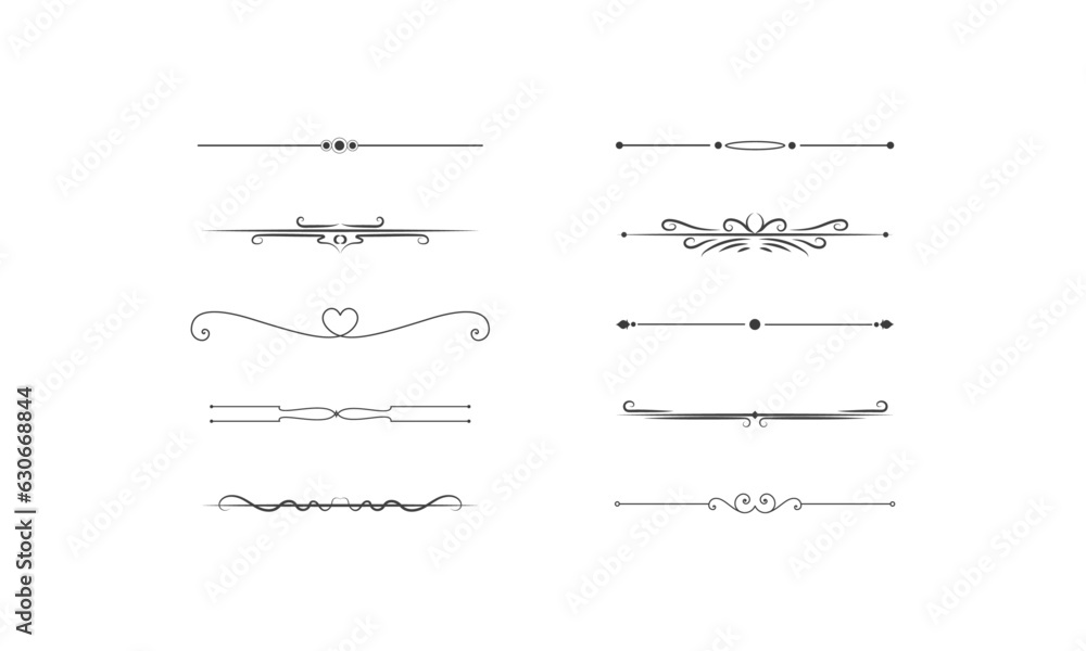 Decorative Vector Lines Smooth Strokes Graceful Curves Swirling Elegance Lines
