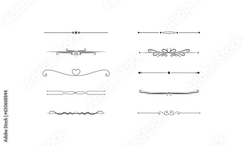Decorative Vector Lines Smooth Strokes Graceful Curves Swirling Elegance Lines 