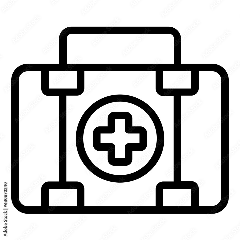 Fototapeta premium first aid kit icon outline