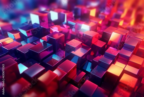 colorful 3d modern abstract background. generative ai