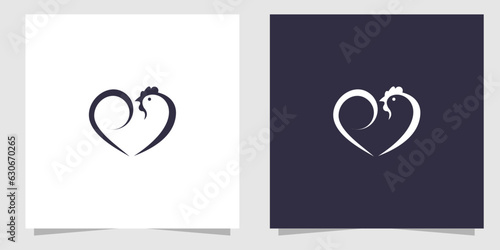 love chicken logo design