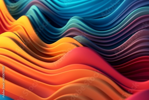 colorful 3d modern abstract background. generative ai