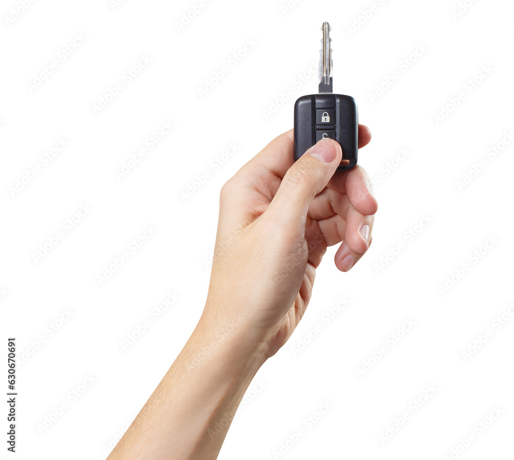 Fotografie Hand holding car key, cut out