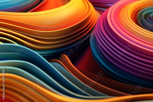 colorful 3d modern abstract background. generative ai