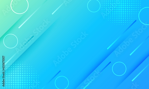 Modern abstract blue green gradient background with geometric memphis element in green and blue color, template for banner, poster, web design.