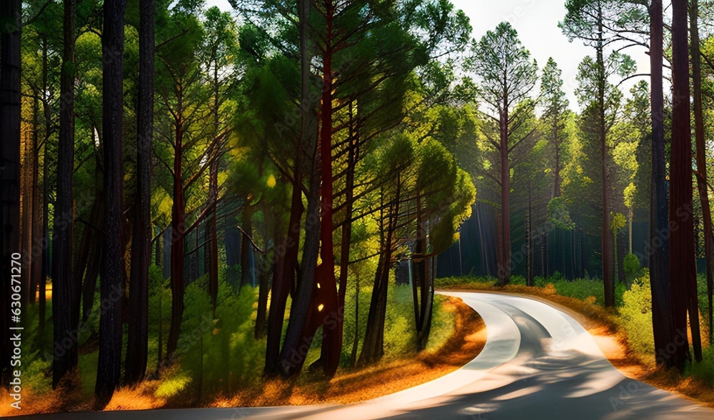 Obraz premium sunset in the forest background