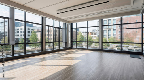 Revolutionary Workout Space with Large Panoramic Windows