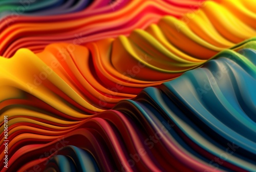 colorful 3d modern abstract background. generative ai