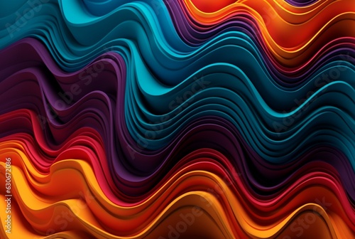 colorful 3d modern abstract background. generative ai