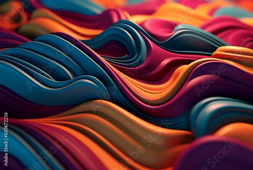 colorful 3d modern abstract background. generative ai
