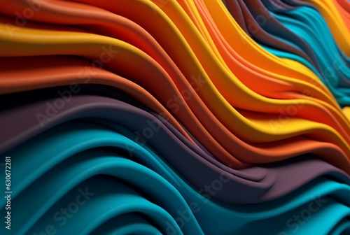 colorful 3d modern abstract background. generative ai