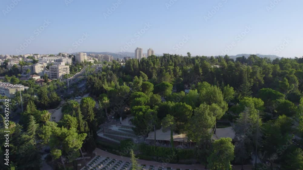 Flying over a military cemetery on Mount Herzl Jerusalem Flying over a military cemetery on Mount Herzl Jerusalem
