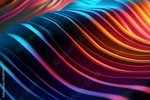 colorful 3d modern abstract background. generative ai