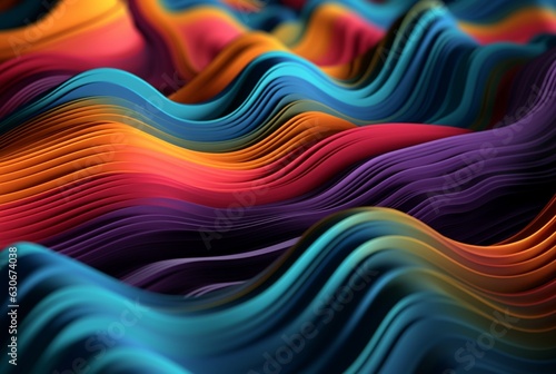 colorful 3d modern abstract background. generative ai