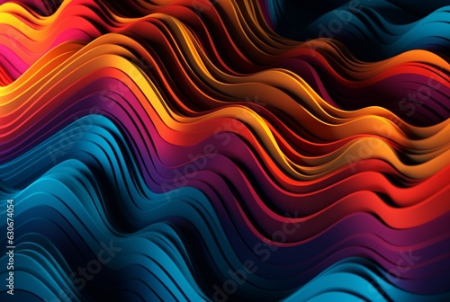 colorful 3d modern abstract background. generative ai