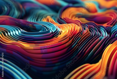 colorful 3d modern abstract background. generative ai