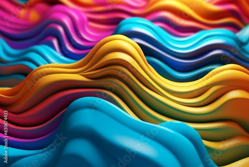 colorful 3d modern abstract background. generative ai