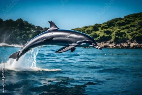 dolphin in the water © aimenyounas