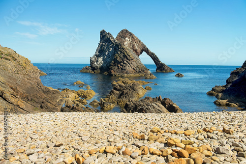 Bow Fiddle Rock near the village of Portnockie in the north east of Scotland