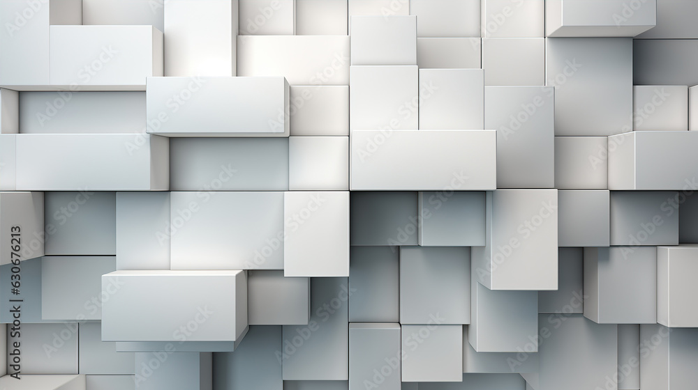 White modern abstract geometric pattern background. Created with Generative AI White modern abstract geometric pattern background. Created with Generative AI