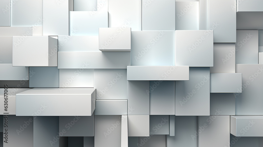 White modern abstract geometric pattern background. Created with Generative AI White modern abstract geometric pattern background. Created with Generative AI