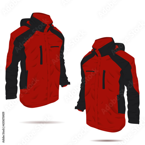 outdoor jacket mockup. vector illustration