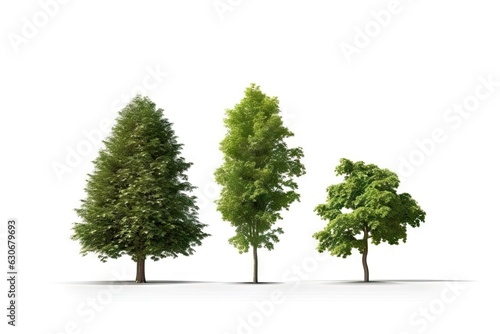 Isolated Green Tree. Beautiful Botanical Collection of Foliage and Evergreen Trees in Nature s Stunning Landscape